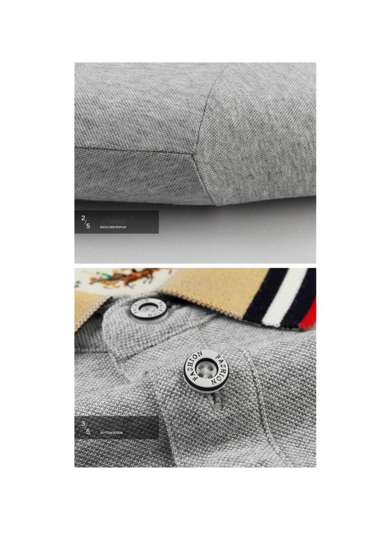 Summer New Casual Loose Embroidered Short Sleeve Men's Polo Shirt - Image 4