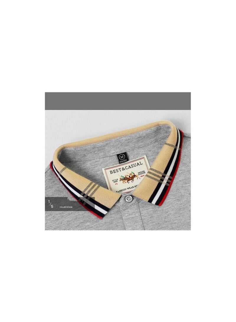Summer New Casual Loose Embroidered Short Sleeve Men's Polo Shirt - Image 3