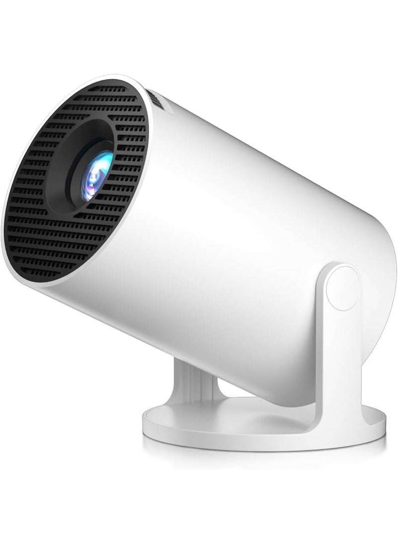 بروجكتور أندرويد محمول صغير مع واي فاي 6 وبلوتوث 5.2 – يدعم 4K بدقة 1080p مع دوران 270 درجة وتصحيح تلقائي وصورة قصيرة المدى لسينما منزلية - Image 1