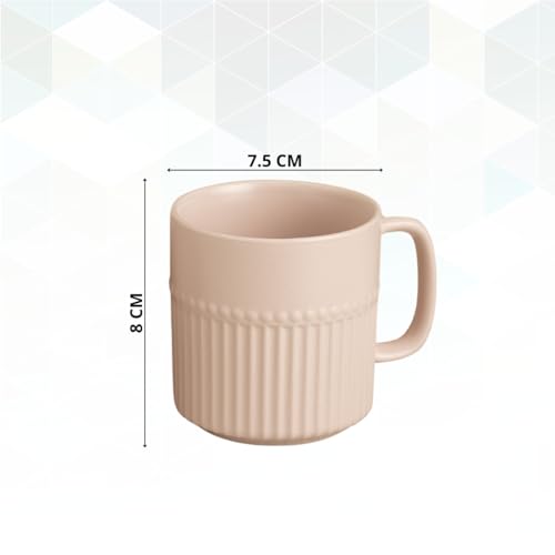 Clay Craft Fine Ceramic Crimson Ivory Coffee Mug Set of 6, Cups for Tea & Coffee, Mug Set, Gift Set, Elegant Design for Home and Kitchen and Can Be Gifted to Your Loved Ones On Any Occassions - Image 4