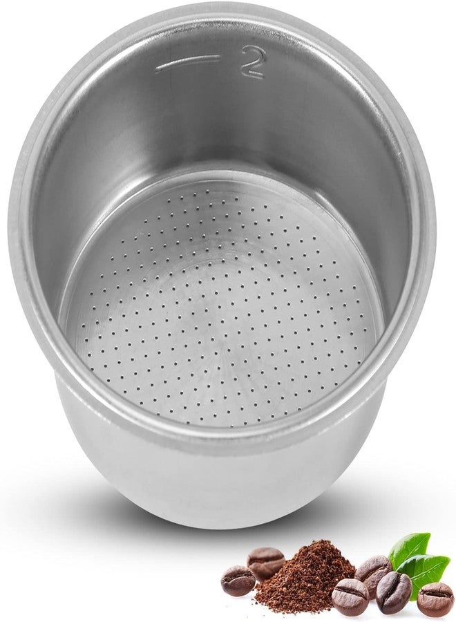 Kodrily Double Cup Stainless Steel Coffee Filter 51mm, Double Layer Pressurized Filter for Portafilter Coffee Machine, Dual Non-pressurized Coffee Machine Replacement Accessories - Image 1