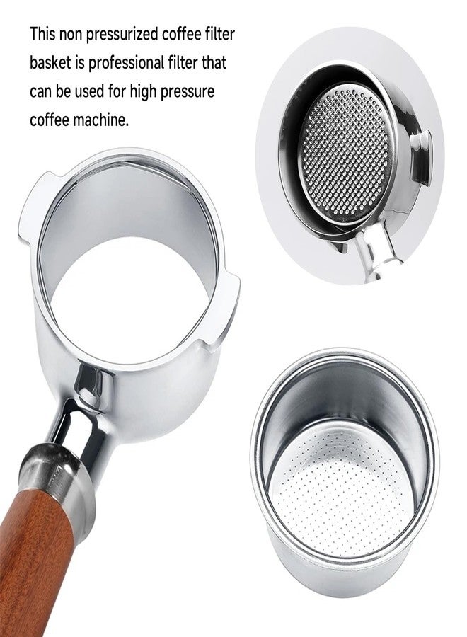 Kodrily Double Cup Stainless Steel Coffee Filter 51mm, Double Layer Pressurized Filter for Portafilter Coffee Machine, Dual Non-pressurized Coffee Machine Replacement Accessories - Image 3
