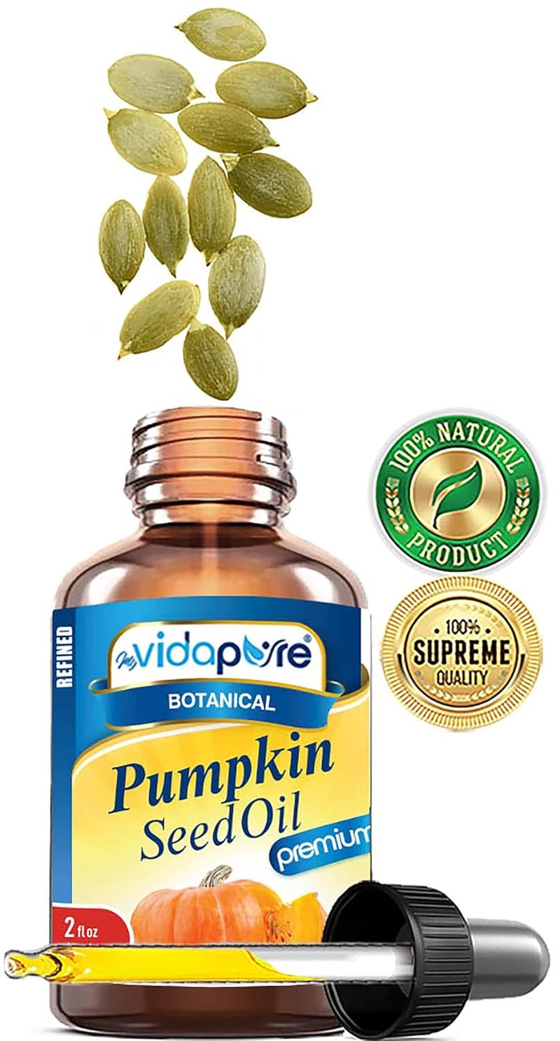 MYVIDAPURE PUMPKIN SEED OIL WILD GROWTH Pure REFINED 2 Floz 60 ml For Skin Face Body Hair and Lip Care - Image 3