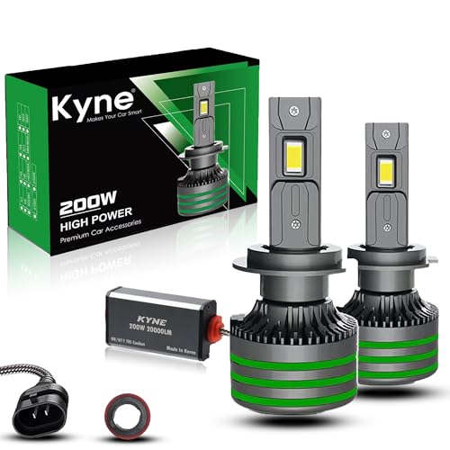 KYNE 200W High Power Premium LED Headlights Bulb –H8/H11 Tri-Color 6000K Cool White 20,000 Lumens Ultra-Bright, IP65 Waterproof with 3 YEAR WARRANTY (3 Year Warranty, H8/H11 Tri-Color) - Image 1