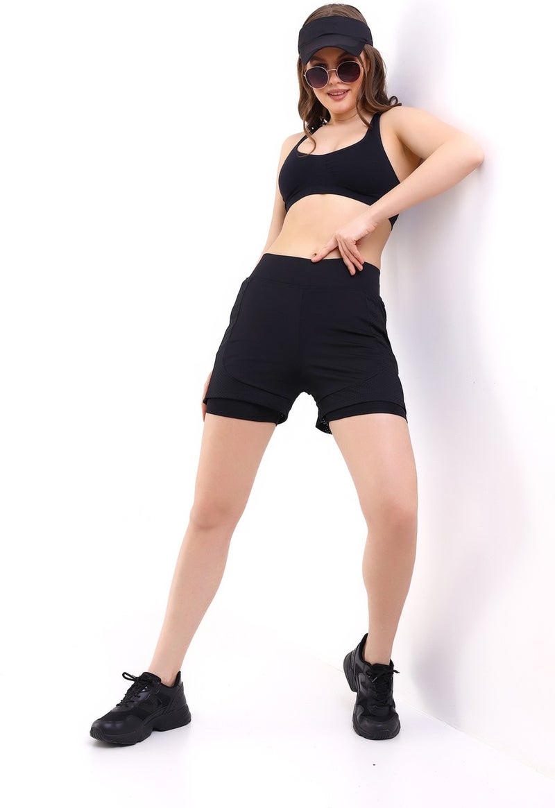 Win Moda Fishnet Tights Shorts Inside Tights Swim Shorts  - Image 5