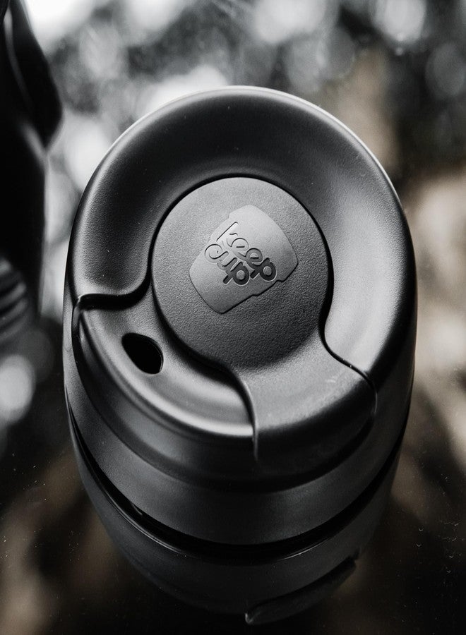 KeepCup Traveller, Reusable Travel Mug - Vacuum Insulated Stainless Steel Cup with Leakproof Sipper Lid - 16oz/454ml - Black - Image 2