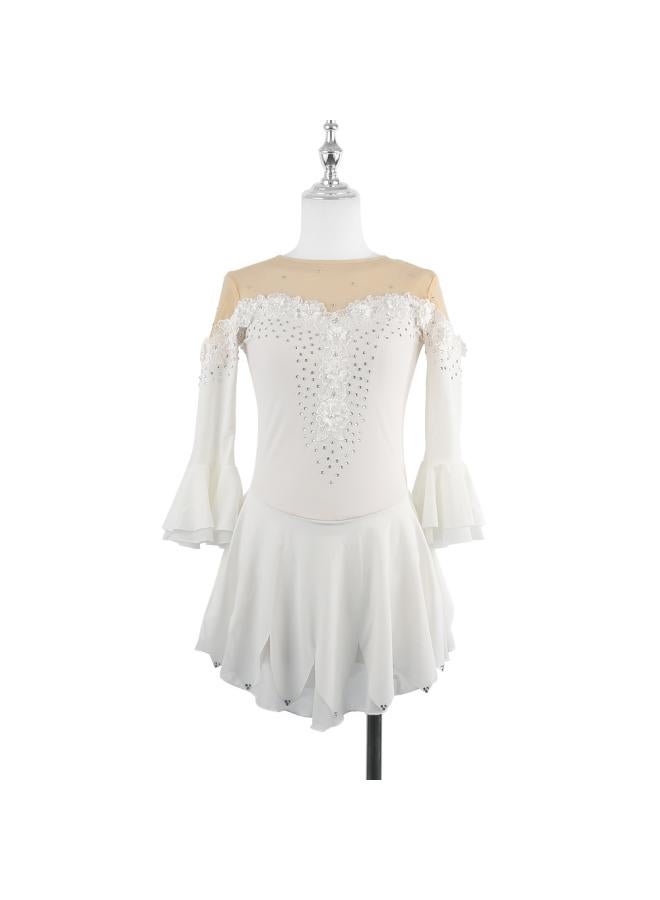 VUELO Grading Performance Girls' Adult Clothing Figure Skating Blue Long-sleeved Skating Clothes Skating Children's Skirt - Image 1
