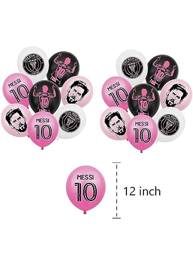 Generic - Birthday Party Supplies For messi Includes The Soccer Inspired Happy Birthday Banner - Cake Topper - 24 Cupcake Toppers - 16 Balloons - Image 1
