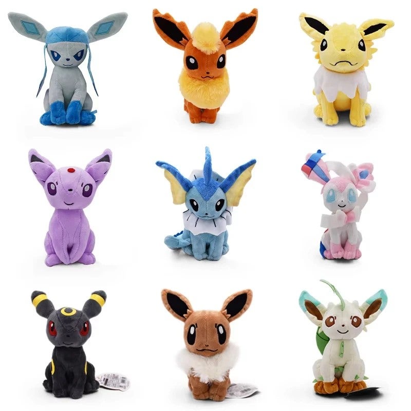 Y&D All Eevee Plush Dolls Pokemoned Leafeon Sylveon Flareon Jolteon Standing Sitting Eevee Plush Toys Vaporeon Stuffed Toy Doll - Image 3