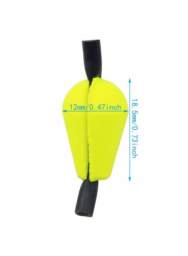 WHYHKJ 10pcs Float Foam Water Drop Strike Indicators Fly Fishing Accessory, Fluorescent Yellow - Image 2