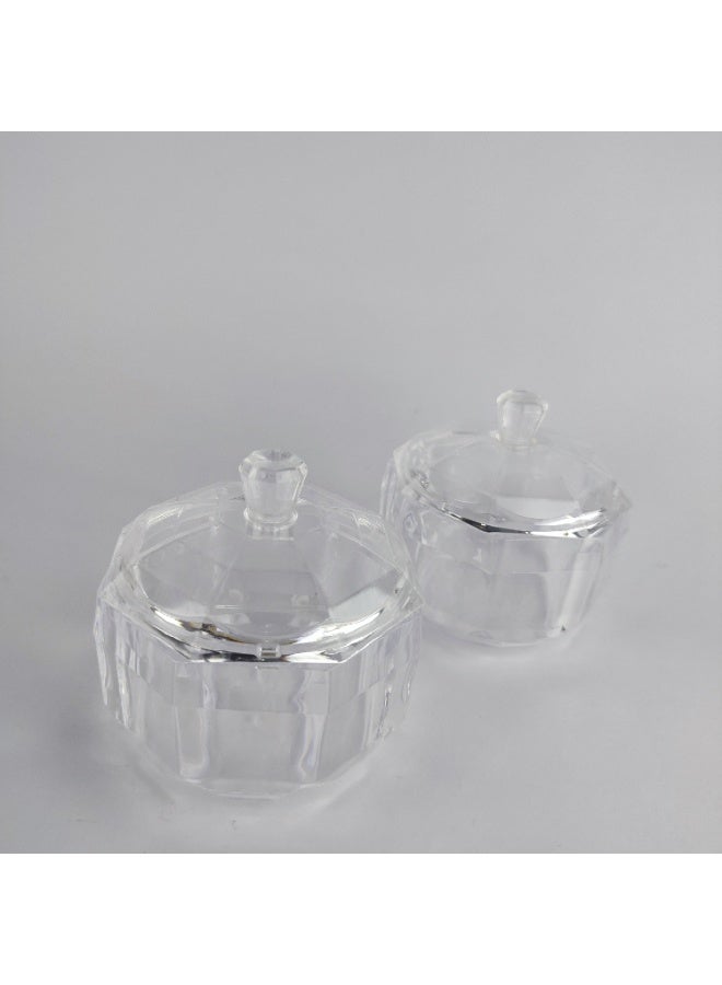 عرض قطعتين من بونبونيرة أكريلك شفافة ضد الكسر بغطاء - Image 3