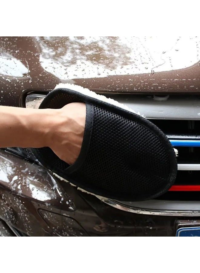 Ximimark 5 pcs Luxurious 15 * 25cm Microfiber Car Wash Mitt - Gentle, Efficient Wool-Like Softness, Scratch-Free Glove for Auto Detailing and Dusting - Image 5