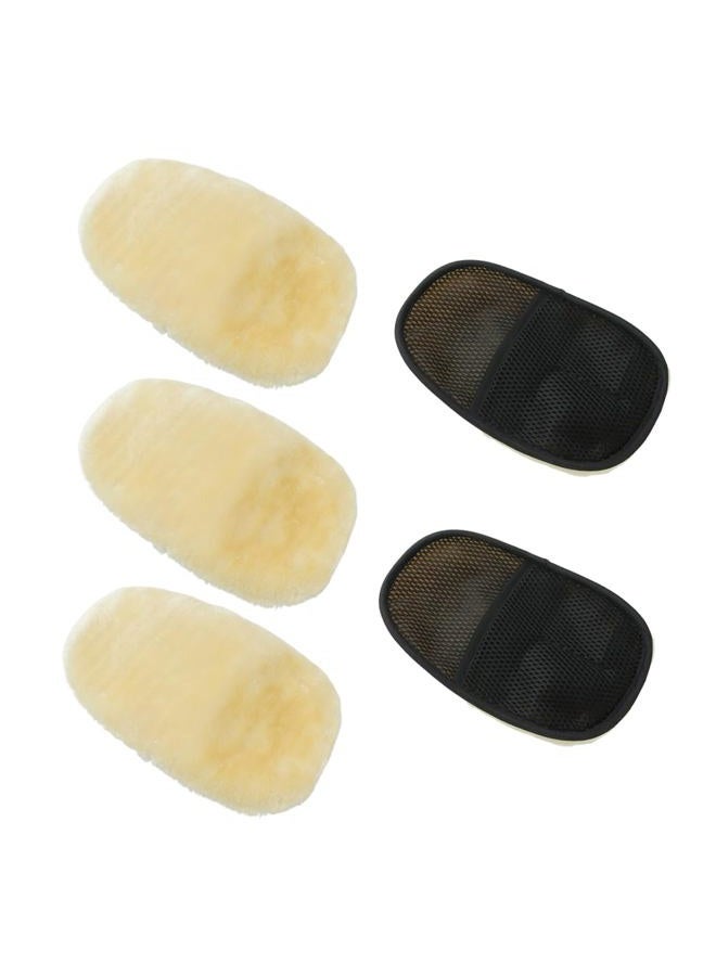 Ximimark 5 pcs Luxurious 15 * 25cm Microfiber Car Wash Mitt - Gentle, Efficient Wool-Like Softness, Scratch-Free Glove for Auto Detailing and Dusting - Image 1