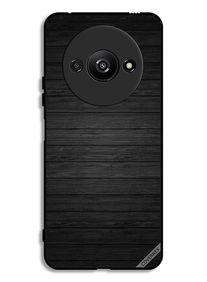 Covernex Xiaomi Redmi A3 4G Protective Case Cover Dark Wooden Pattern - Image 1