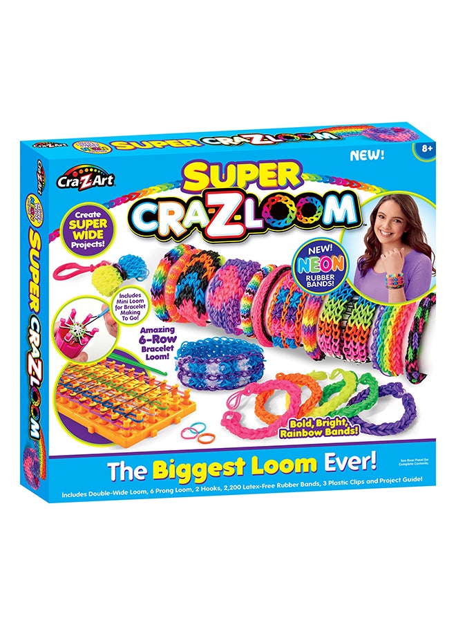 Cra-Z-Art - Cra-Z-Art Super Cra-Z-Loom DIY Rubber Band Loom Kit - Image 1
