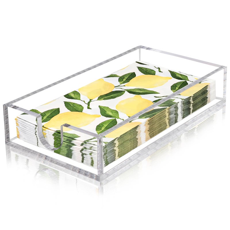 bryantye Napkin Holder, Acrylic Napkin Holder for Table Clear Hand Towel Holder for Bathroom 9x5x1.8 Inch Napkin Tray for Kitchen Dinner Hotel, Acrylic Tray for Paper Napkin, Bathroom Accessories - Image 1
