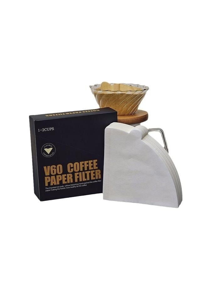 Coffee Filters, White Size 16*12*11.5cm Counts 1-4Cups Disposable Coffee Filter Paper Cone, Compatible For Pour Over Droppers and Drip Coffee Maker. (white)  - Image 4