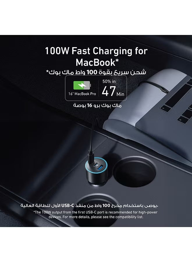 AnkerWork Car Charger, 167.5W Max 3-Port Car Charger Adapter, USB-C Car Adapter for MacBook Pro/Air, iPhone 17/16 Series, Samsung S24/S23, iPad, Huawei, Xiaomi, Vivo, Oppo(USB-C to C Cable Included) - Image 5