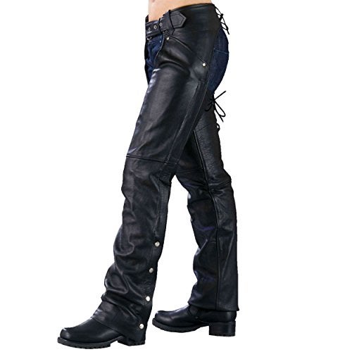 Milwaukee Leather Ladies Biker Chaps with LACES ON THE BACK XXXSmall - Image 1