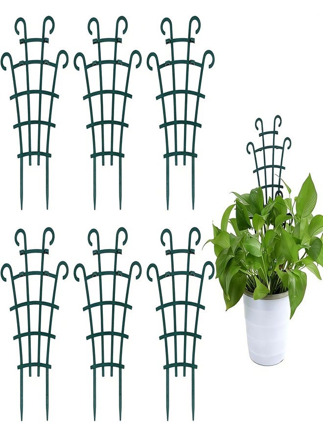 UWIOFF Indoor Small Trellis, 6Pcs Plant Trellis for Climbing Plants Indoor Trellis for Potted Plants Stackable Plastic Pot Plant Support Trellis for Indoor Outdoor Hoya Vines Pothos Houseplants - Image 1