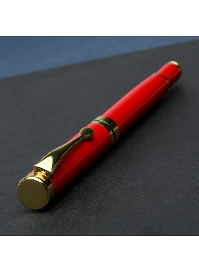 كيلا قلم توقيع فاخر، أفضل مجموعة أقلام حبر جاف للرجال والنساء، مناسب للمكتب التنفيذي الاحترافي، أقلام حبر جاف أنيقة، قلم حبر جاف أسود، خط إعادة تعبئة 0.5 مم (أحمر) - Image 3