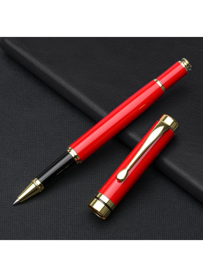 كيلا قلم توقيع فاخر، أفضل مجموعة أقلام حبر جاف للرجال والنساء، مناسب للمكتب التنفيذي الاحترافي، أقلام حبر جاف أنيقة، قلم حبر جاف أسود، خط إعادة تعبئة 0.5 مم (أحمر) - Image 4