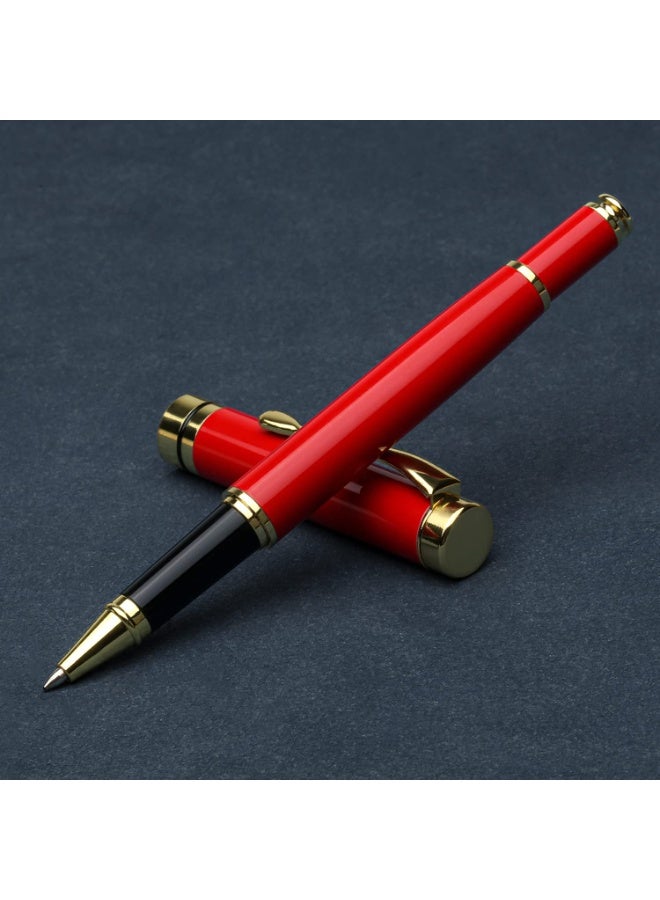 كيلا قلم توقيع فاخر، أفضل مجموعة أقلام حبر جاف للرجال والنساء، مناسب للمكتب التنفيذي الاحترافي، أقلام حبر جاف أنيقة، قلم حبر جاف أسود، خط إعادة تعبئة 0.5 مم (أحمر) - Image 2