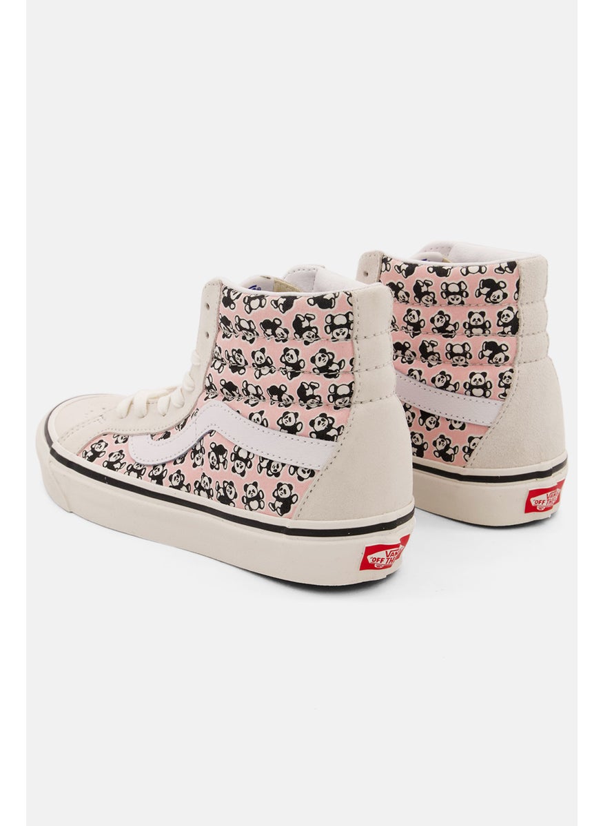 VANS - Women Skate Hi 38 Dx Lace Up Shoes, Pink/White - Image 1