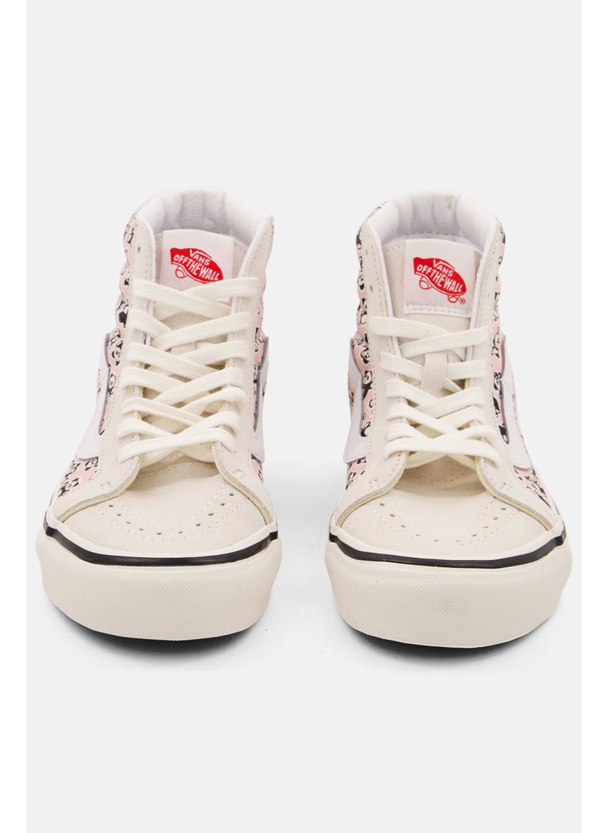 VANS - Women Skate Hi 38 Dx Lace Up Shoes, Pink/White - Image 1