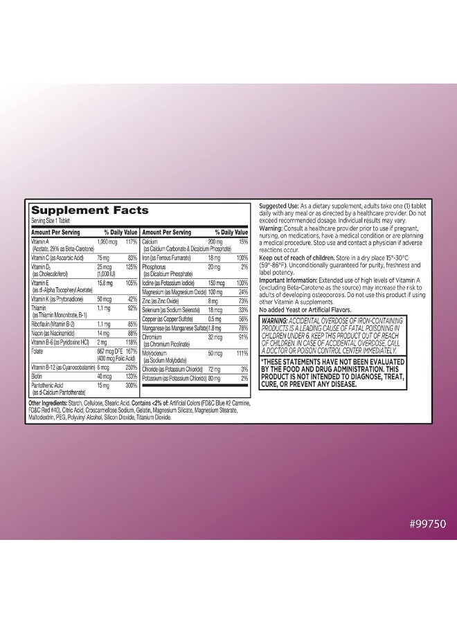 Quality Choice Multi-Vite Women's Multivitamin 120 Tablets - Image 3