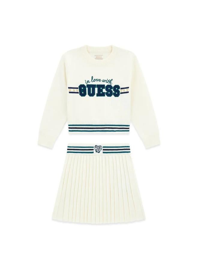 GUESS Kids Set: Long Sleeve Sweater + Skirt - Image 1