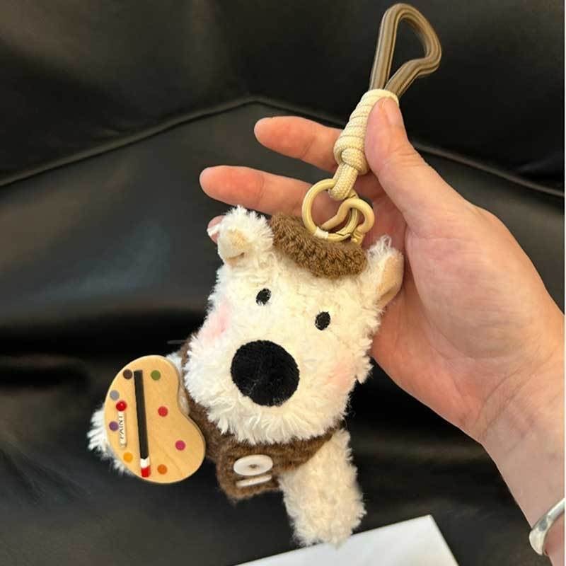 West Highland White Terrier Plush Keychain Doll Creative Toy Dressed Up Dog - Image 2