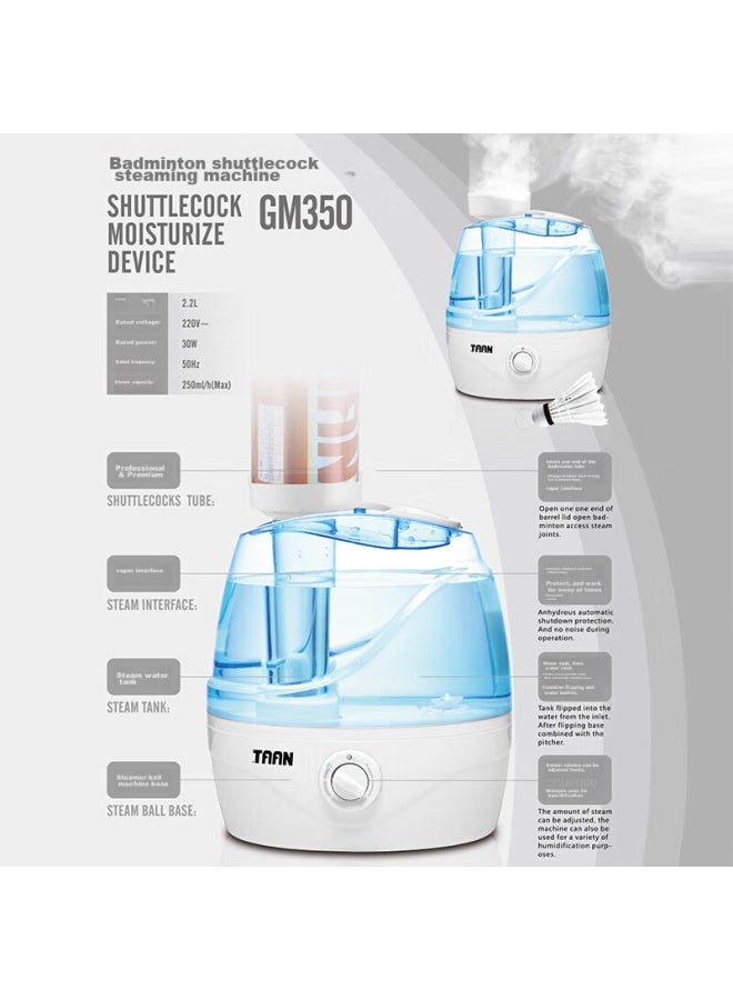 Taan Badminton Shuttle Steamer, Improves Durability, Humidifies, Gm-350 Blue, Single Unit - Image 4