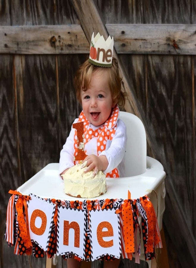 Agkvw Pumpkin 1st Birthday Crown for Boys- Pumpkin Birthday Decorations for Boys; 1st Birthday Hat; First Birthday Decorations Boy; Cake Smash Photo Props - Image 4