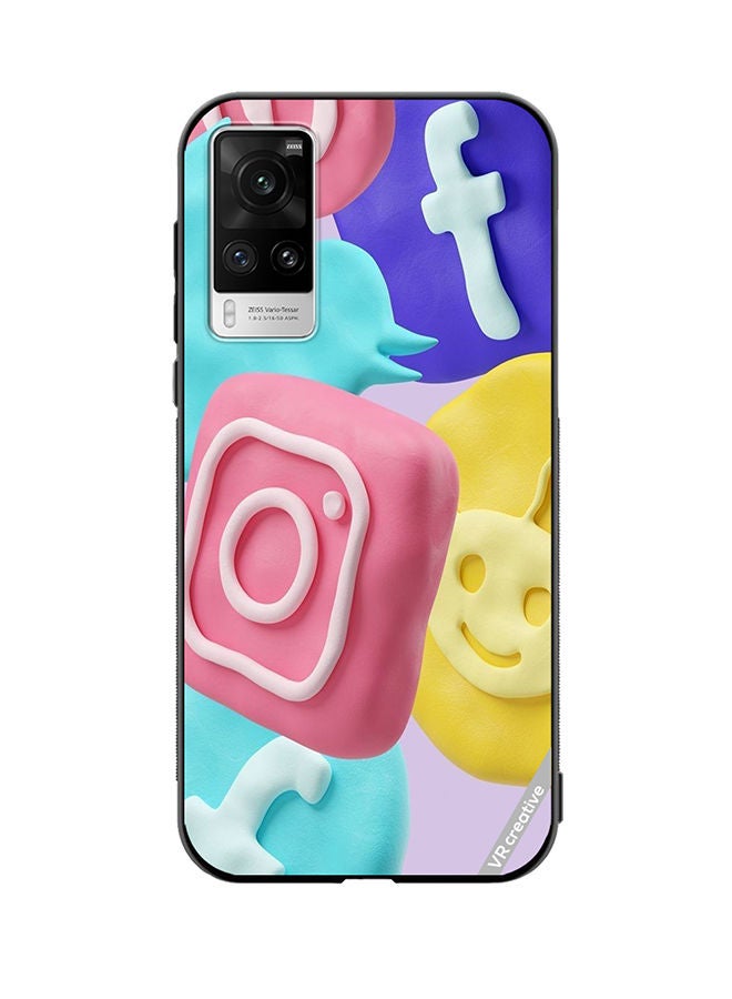 VR CREATIVE Protective Case Cover For Vivo X60 Pro Icon Design Multicolour - Image 1