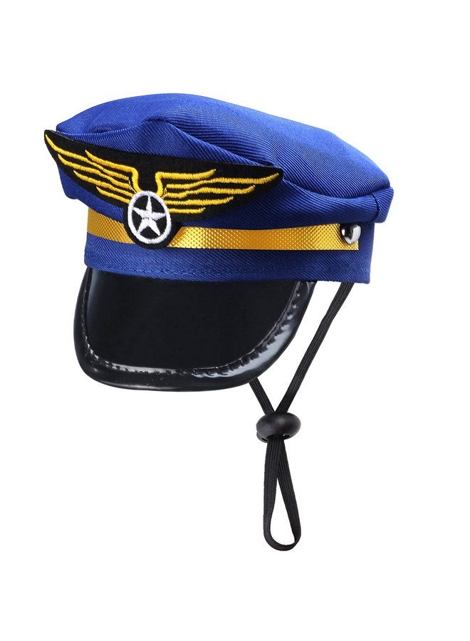 Yewong 3 Pieces Pet Captain Pilot Costume Accessory Set Dog Cat Pilot Hat Formal Necktie Collar Pilot Costume Accessories for Pet Pilot Fancy Dress Halloween Party (Set-C) - Image 3