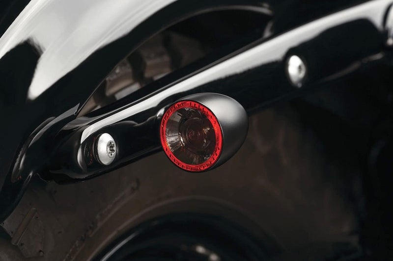 Kuryakyn 2555 Motorcycle Lighting Accessory: Kellermann Bullet 1000 DF, Rear LED Running/Turn Signal/Blinker/Brake Light, Red/Red/Amber, Satin Black, Pack of 1 - Image 2