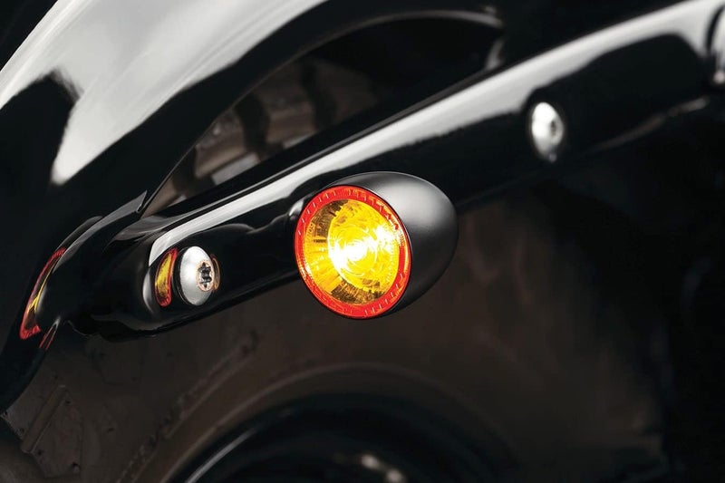 Kuryakyn 2555 Motorcycle Lighting Accessory: Kellermann Bullet 1000 DF, Rear LED Running/Turn Signal/Blinker/Brake Light, Red/Red/Amber, Satin Black, Pack of 1 - Image 3