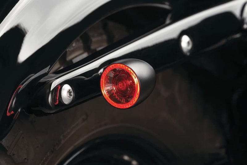 Kuryakyn 2555 Motorcycle Lighting Accessory: Kellermann Bullet 1000 DF, Rear LED Running/Turn Signal/Blinker/Brake Light, Red/Red/Amber, Satin Black, Pack of 1 - Image 5