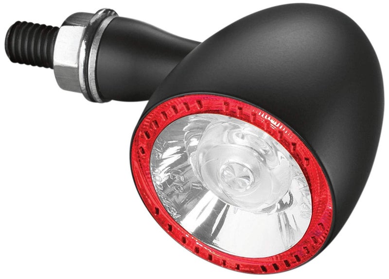Kuryakyn 2555 Motorcycle Lighting Accessory: Kellermann Bullet 1000 DF, Rear LED Running/Turn Signal/Blinker/Brake Light, Red/Red/Amber, Satin Black, Pack of 1 - Image 1