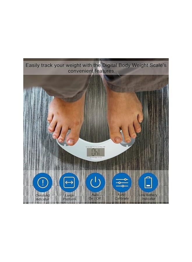 PROMASS Digital Weight Scale – 180kg Max Weight Capacity, Smart Bathroom Weighing Machine – Perfect Scales for Body Weight, Fitness, and Home Use – Digital Scale for Body and Kitchen - Image 3
