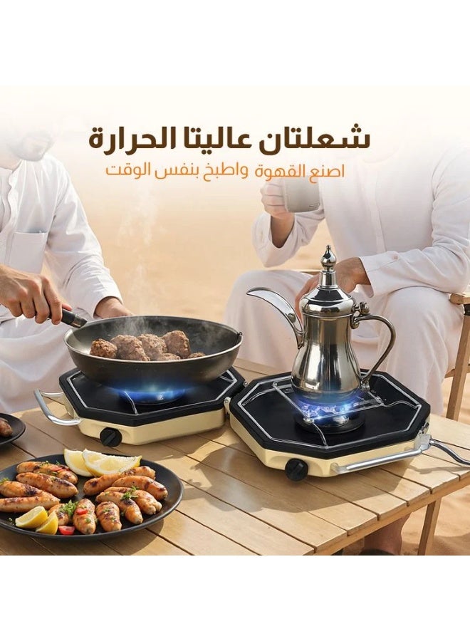 Biki Foldable double gas stove – 17,000 W - Image 2