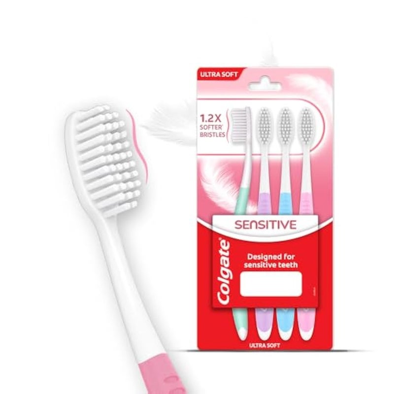 Colgate Sensitive Toothbrush - Pack of 4 - ultra soft bristles take care of sensitive teeth and gums - India - Image 1