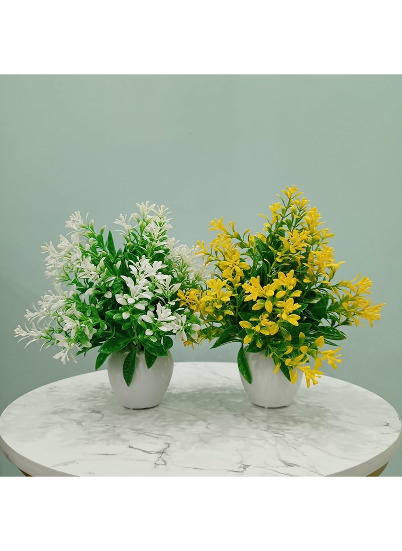 Generic Artificial Wild Plant in White Pot for Stylish Home Accents  - Image 3