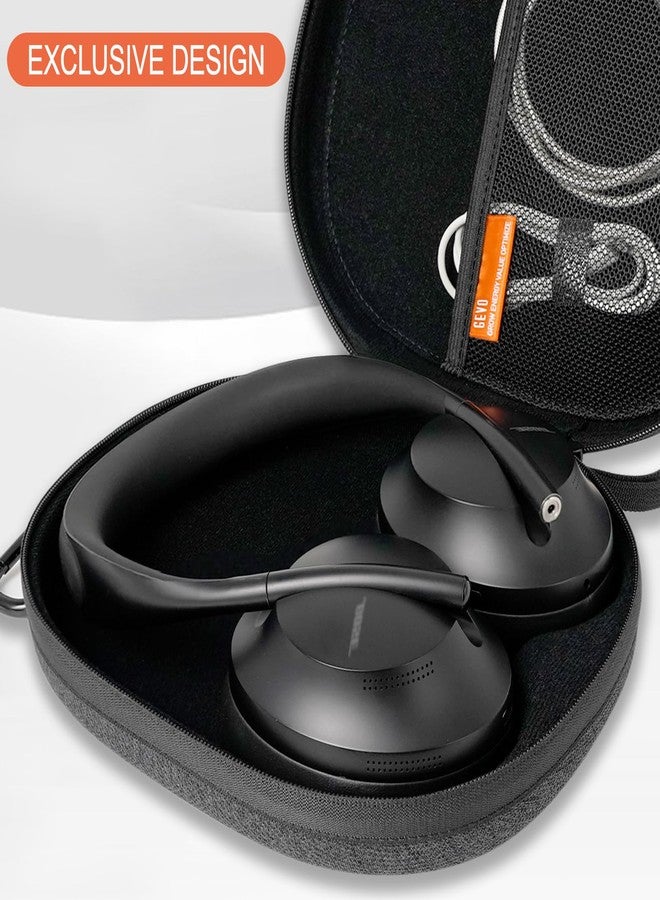 GEVO Headphones Case Compatible with Bose 700, QC35II, QC35, QC25, QCSE Case, Also Fit for JBL Headset and More, Replacement Protective Hard Shell Travel Carrying Bag with Cable Storage (Dark Grey) - Image 2