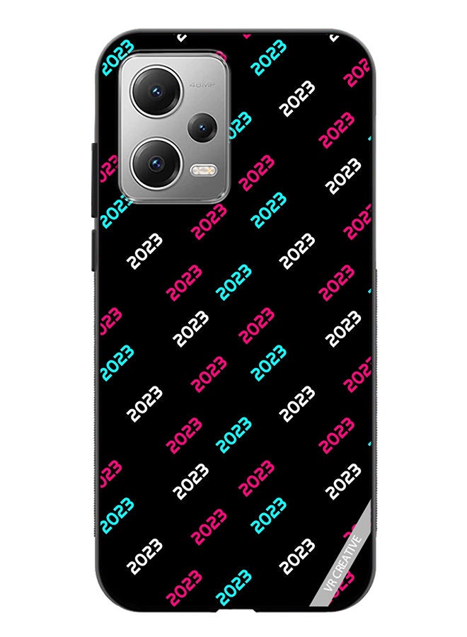 VR CREATIVE Protective Case Cover For Xiaomi Redmi Note 12 Creative Concept Of 2023 Happy New Year Design Multicolour