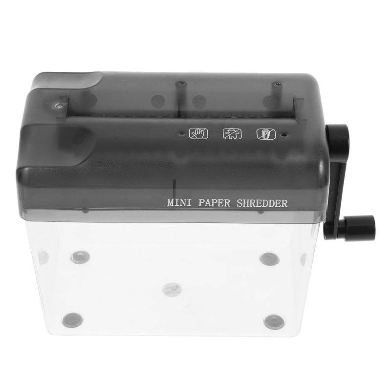 Uonlytech Hand Crank Paper Shredder Portable Desktop Document Cutter For Home Office Use Easy To Clean Secure Record - Image 2
