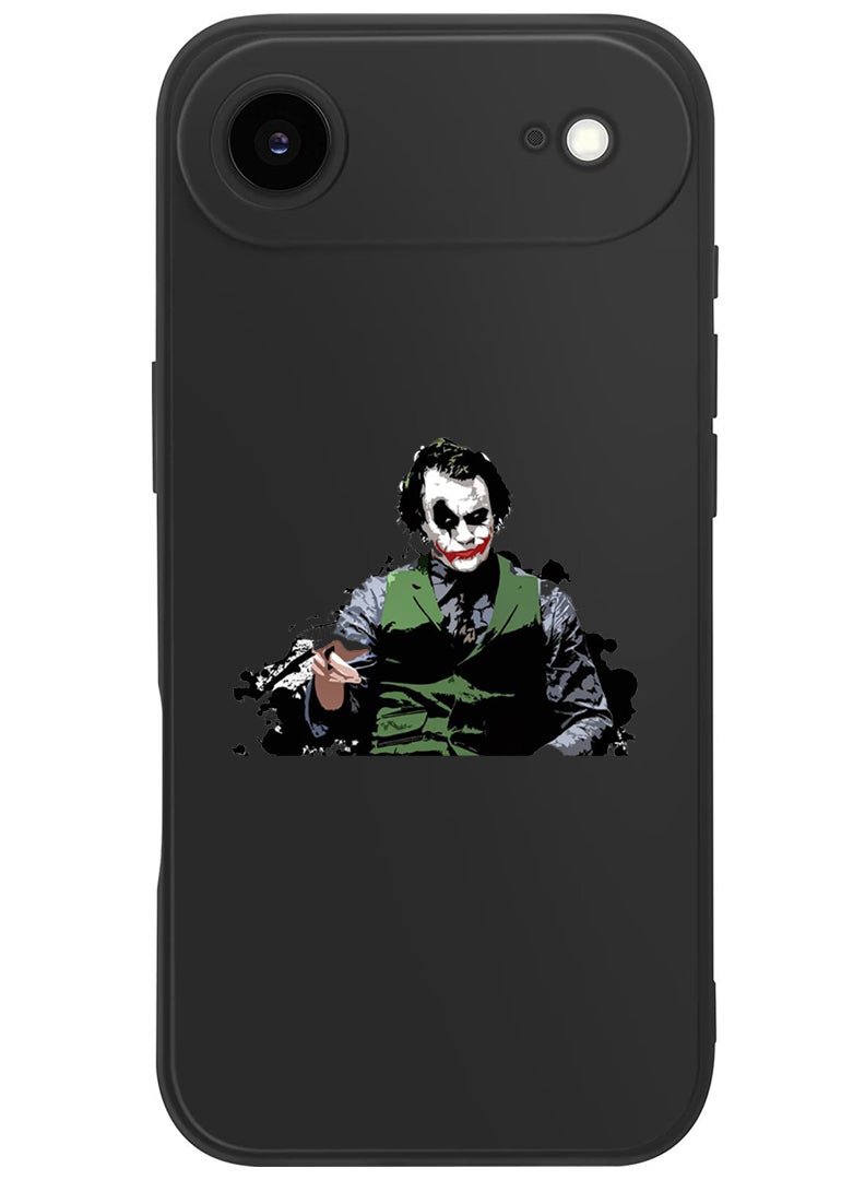 Theodor Protective Slim Fit Case Liquid Silicone Cover with Full Body Protection Anti-Scratch Shockproof Case For Apple iPhone 17 Air (Black) Joker Pointing - Image 1