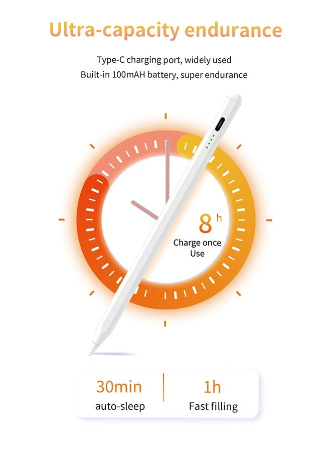 Stylus Pen Compatible with iPad (2018-2022), Android and Windows, for iPad (10/9/8/7/6th), iPad Pro (11/12.9in), iPad Mini (6/5th), iPad Air(5/4/3rd Gen) - Image 3