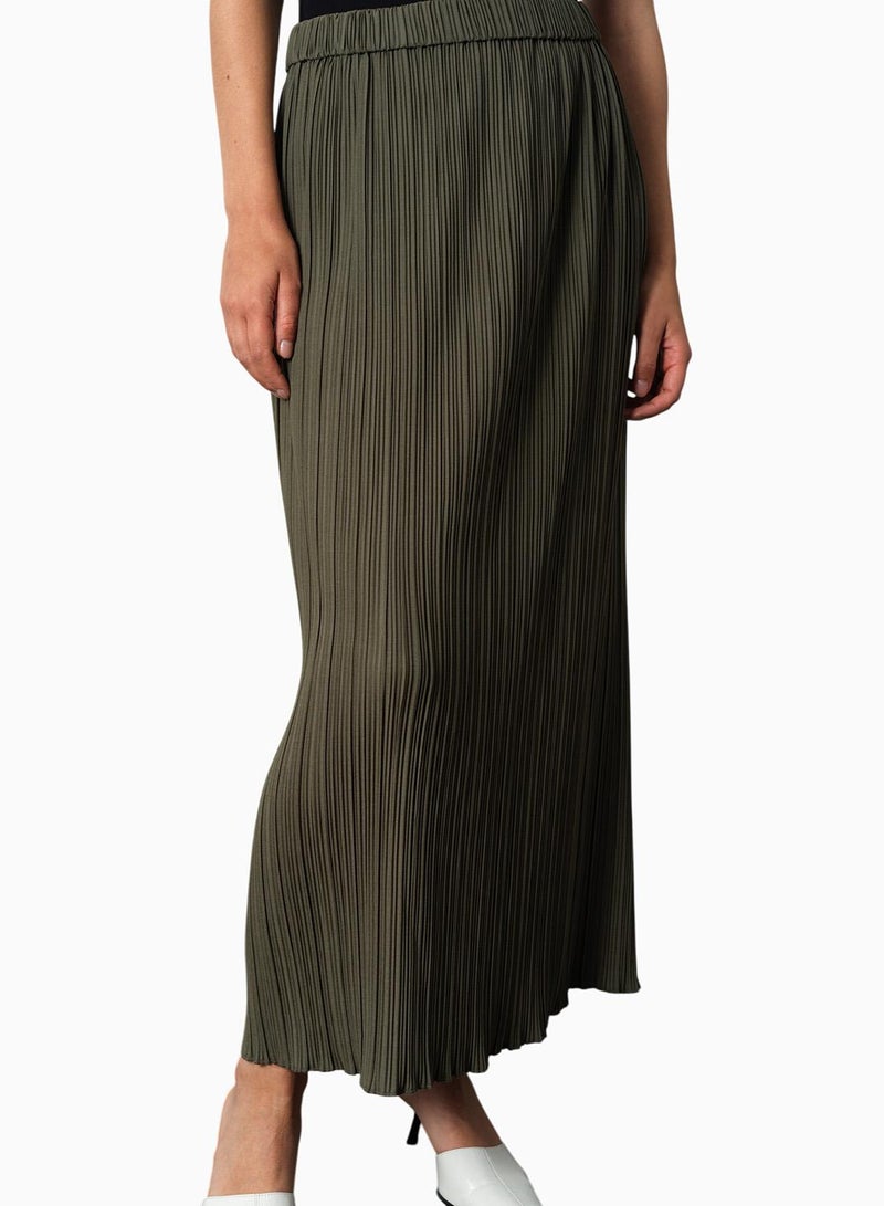 French Connection Niri Plisse Columned Midi Skirt - Image 3